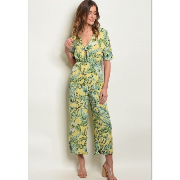 yellow green jumpsuit